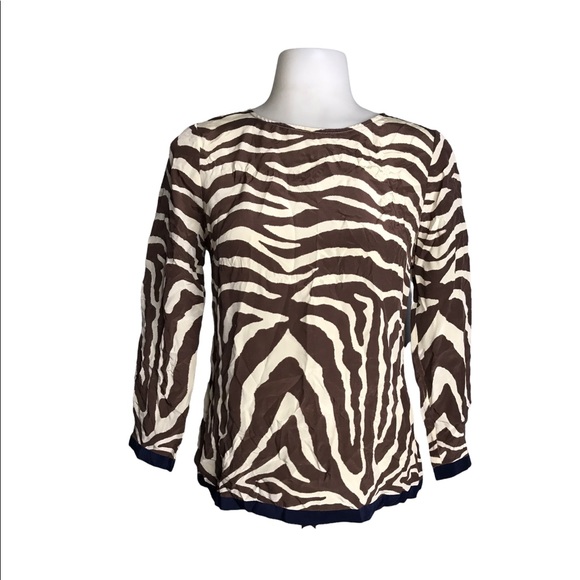 J. Crew | Silk giraffe print blouse half sleeves - Picture 3 of 11
